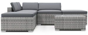 Rattan Lounge TEXAS grau