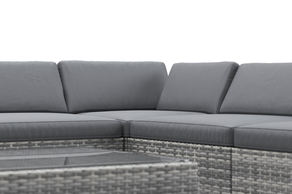 Rattan Lounge TEXAS grau