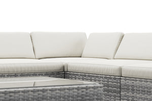 Rattanlounge TEXAS grau/beige
