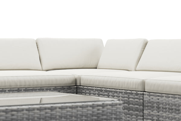 Rattanlounge TEXAS grau/beige