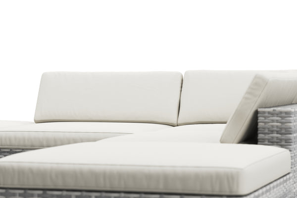 Rattanlounge TEXAS grau/beige