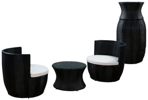 Rattan Lounge stapelbar Turm