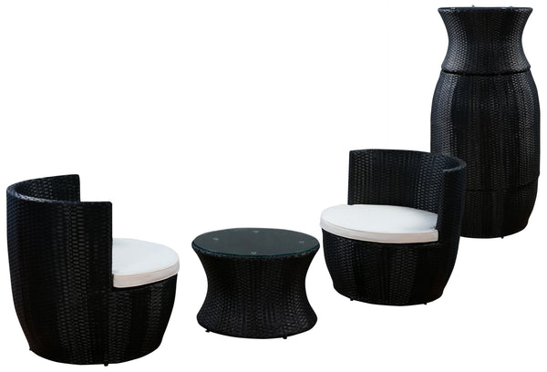 Rattan Lounge stapelbar Turm