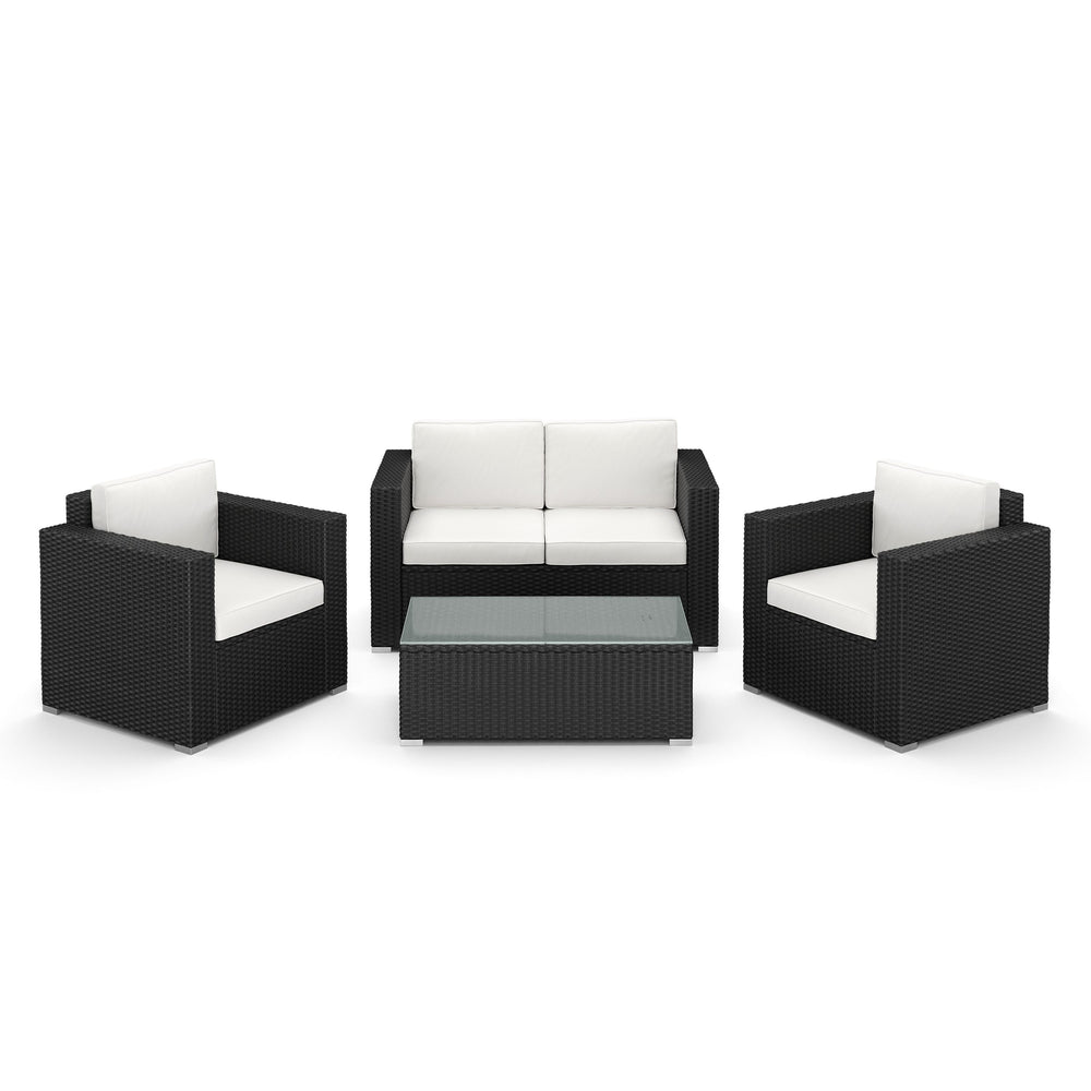 Rattan Lounge VENEZIA black
