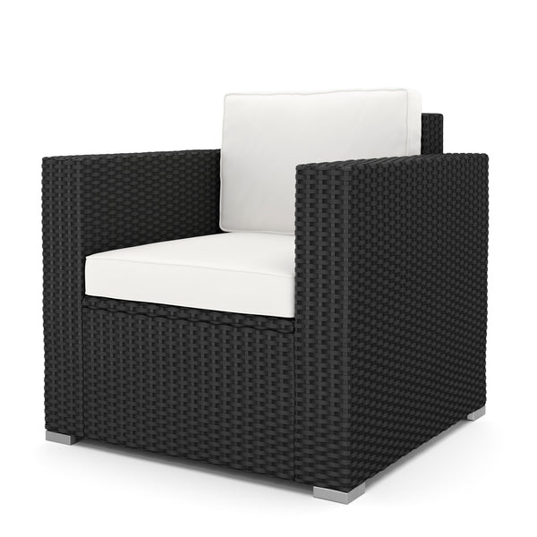 Rattan Lounge VENEZIA schwarz