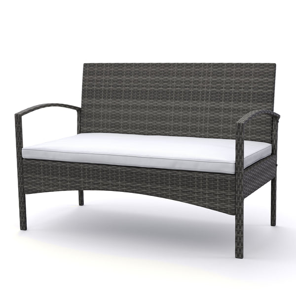 Gartenset CATANIA Rattan grau
