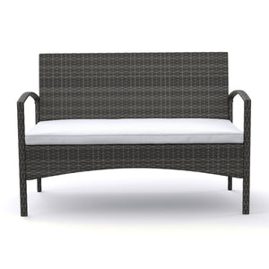 Gartenset CATANIA Rattan grau