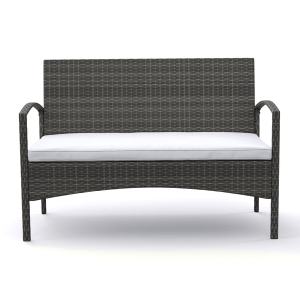 Gartenset CATANIA Rattan grau