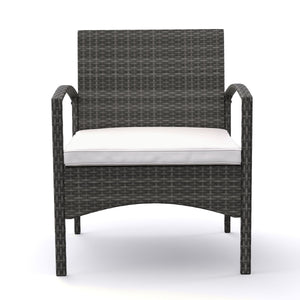 Gartenset CATANIA Rattan grau