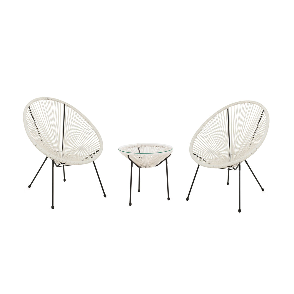 Set di mobili da giardino Acapulco bianco