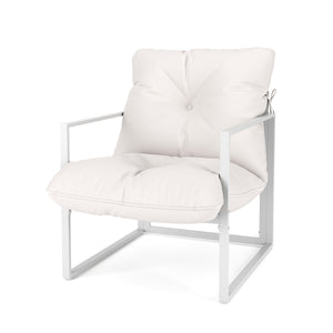 Gartenmöbel Set DELANO 3-teilig weiss