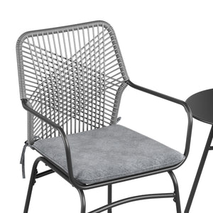 Gartenmöbel Set FERNO 3-teilig grau