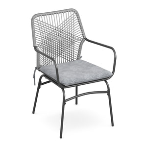 Gartenmöbel Set FERNO 3-teilig grau