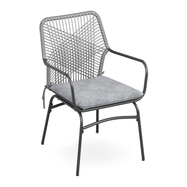 Gartenmöbel Set FERNO 3-teilig grau
