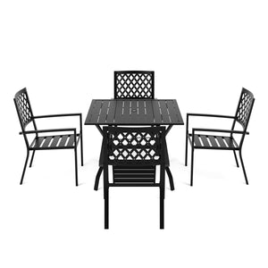 Gartenmöbel Set FREDERICO 5-teilig schwarz