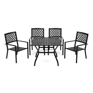 Gartenmöbel Set FREDERICO 5-teilig schwarz