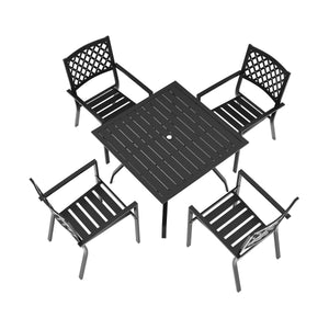 Gartenmöbel Set FREDERICO 5-teilig schwarz