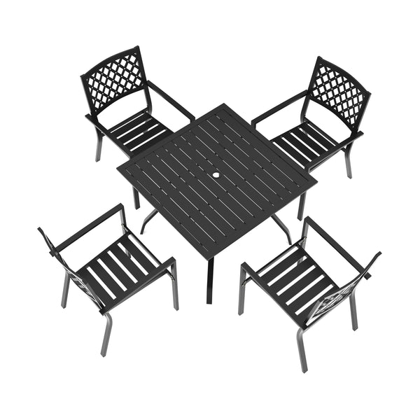 Gartenmöbel Set FREDERICO 5-teilig schwarz