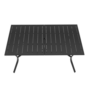 Gartenmöbel Set FREDERICO 7-teilig schwarz