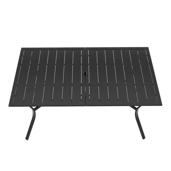 Gartenmöbel Set FREDERICO 7-teilig schwarz