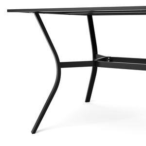 Gartenmöbel Set FREDERICO 7-teilig schwarz