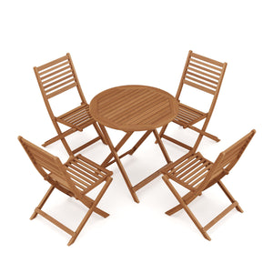 Gartenmöbel Set Holz AOSTA 5-teilig