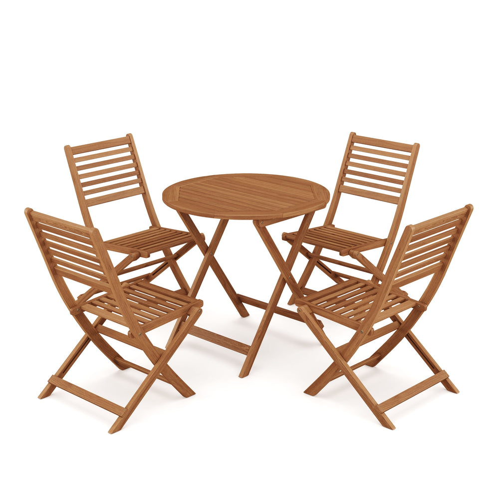 Set di mobili da giardino in legno AOSTA da 5 pezzi