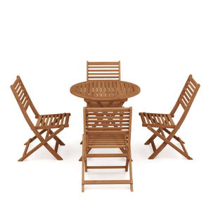 Gartenmöbel Set Holz AOSTA 5-teilig