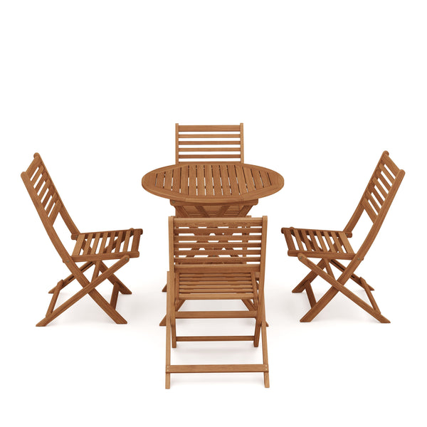 Gartenmöbel Set Holz AOSTA 5-teilig