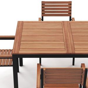 Gartenmöbel Set Holz MARCIA 7-teilig