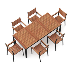 Gartenmöbel Set Holz MARCIA 7-teilig