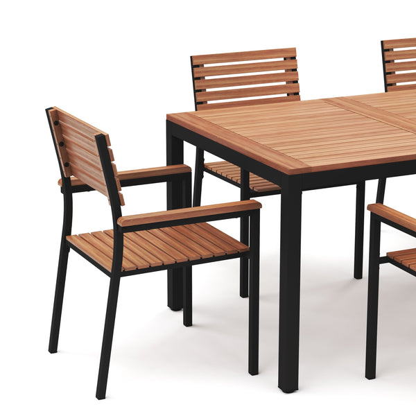 Gartenmöbel Set Holz MARCIA 7-teilig
