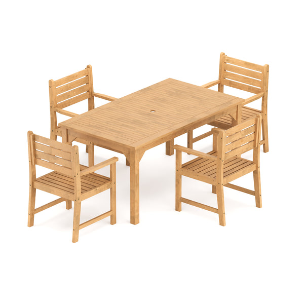 Gartenmöbel Set Holz MONICA 5-teilig