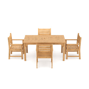 Gartenmöbel Set Holz MONICA 5-teilig