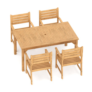 Gartenmöbel Set Holz MONICA 5-teilig