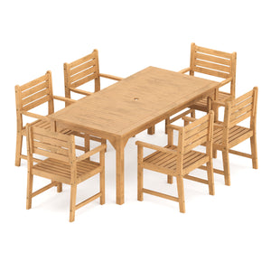 Gartenmöbel Set Holz MONICA 7-teilig