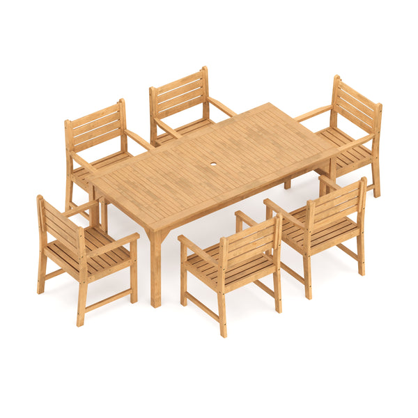 Gartenmöbel Set Holz MONICA 7-teilig