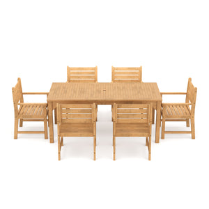 Gartenmöbel Set Holz MONICA 7-teilig