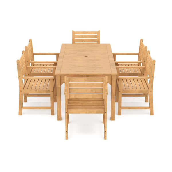 Gartenmöbel Set Holz MONICA 7-teilig