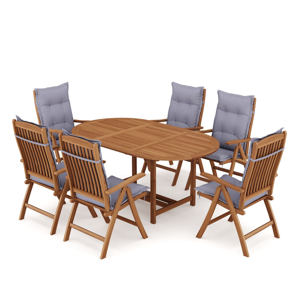 NISA 7-piece wooden garden furniture set