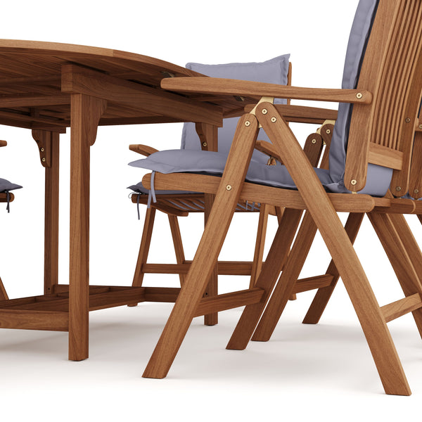 Gartenmöbel Set Holz NISA 7-teilig