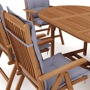 Gartenmöbel Set Holz NISA 7-teilig