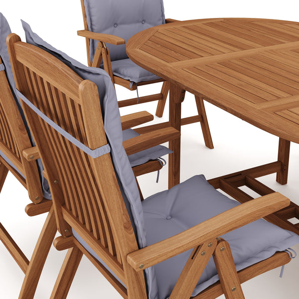 Gartenmöbel Set Holz NISA 7-teilig