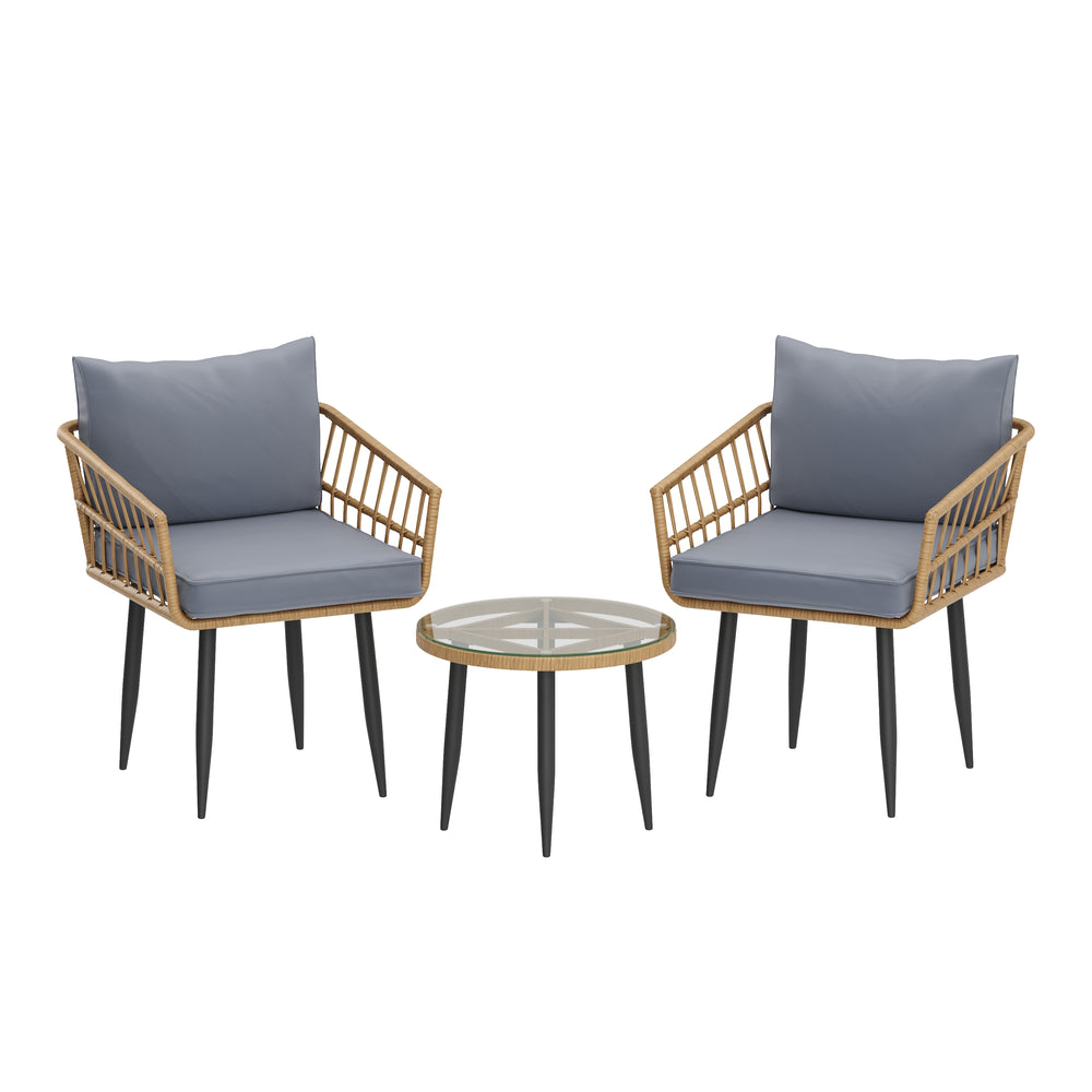 Gartenmöbel Set ISOLDA 3-teilig beige/anthrazit