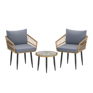 Gartenmöbel Set ISOLDA 3-teilig beige/anthrazit