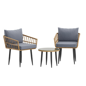 Gartenmöbel Set ISOLDA 3-teilig beige/anthrazit