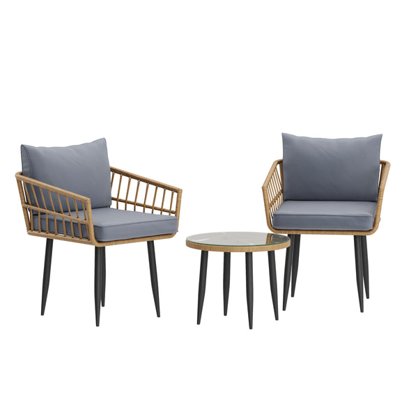 Gartenmöbel Set ISOLDA 3-teilig beige/anthrazit