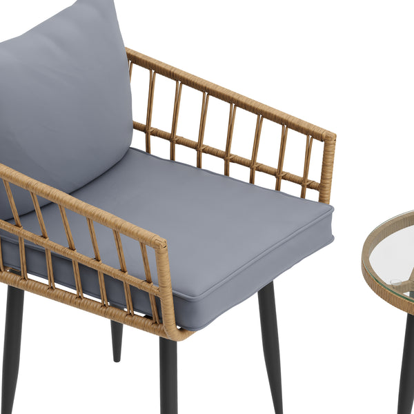 Gartenmöbel Set ISOLDA 3-teilig beige/anthrazit