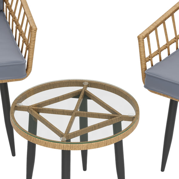 Gartenmöbel Set ISOLDA 3-teilig beige/anthrazit