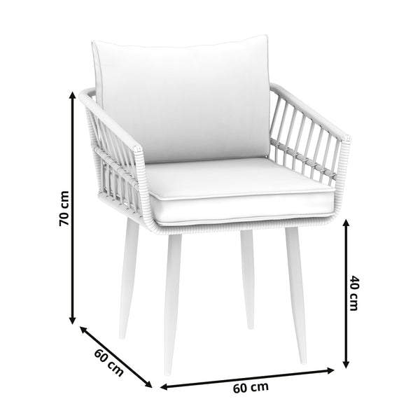 Gartenmöbel Set ISOLDA 3-teilig beige/anthrazit